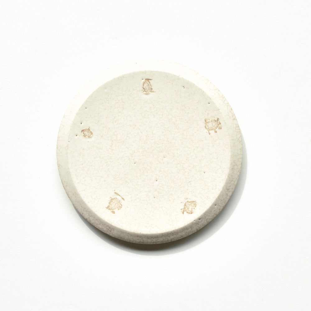 208 平皿 白(貫入) 15cm