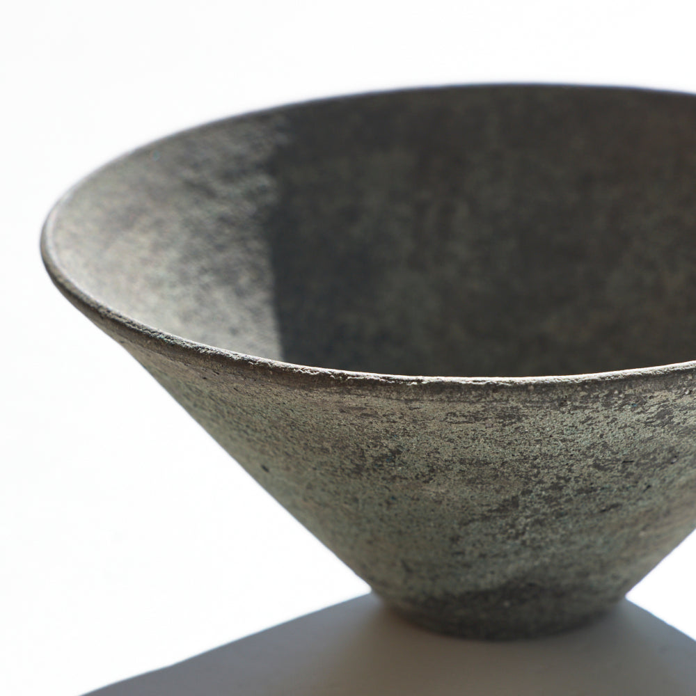 34 炻器4寸鉢 緑青