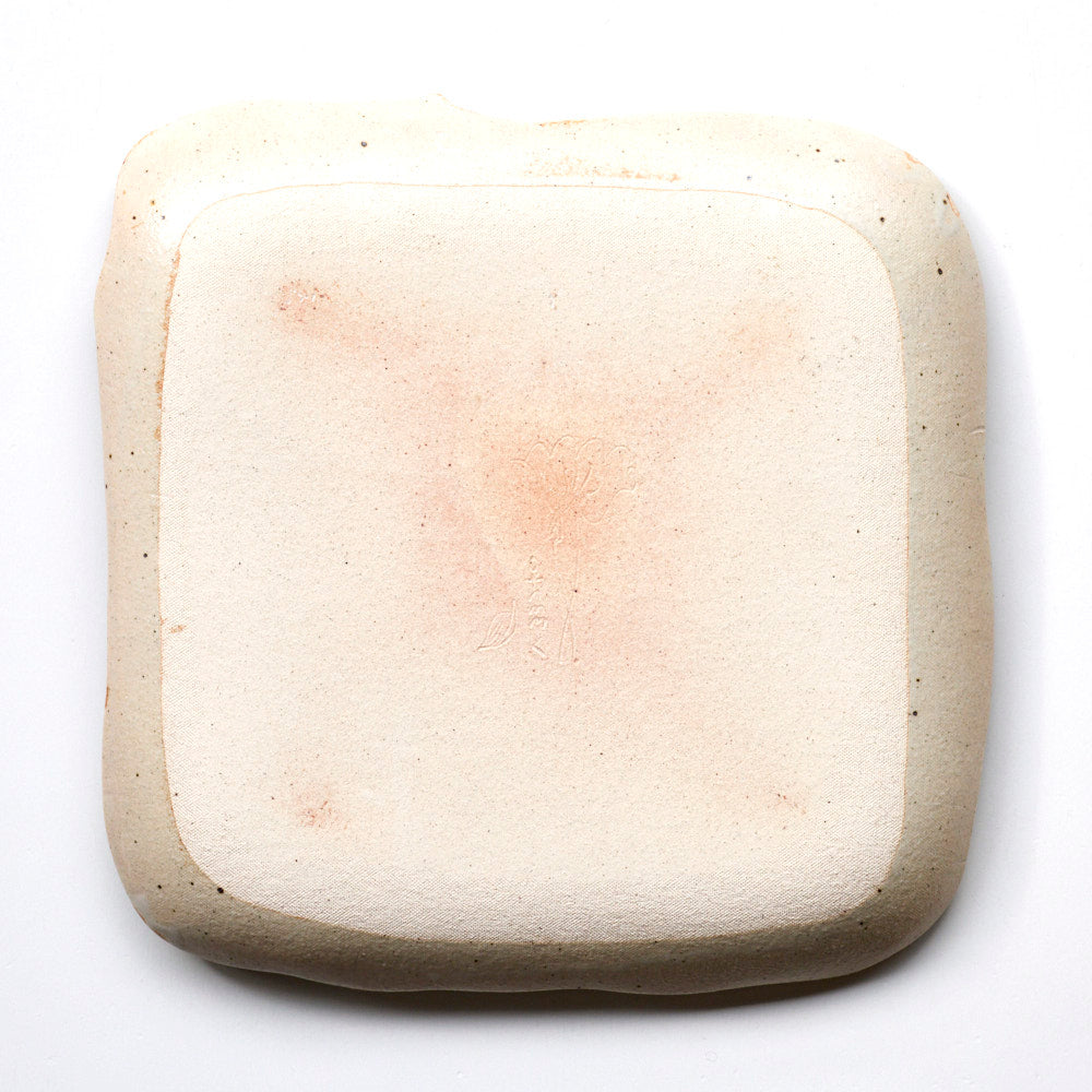 62 緑ハス縁取り　角皿(LL)