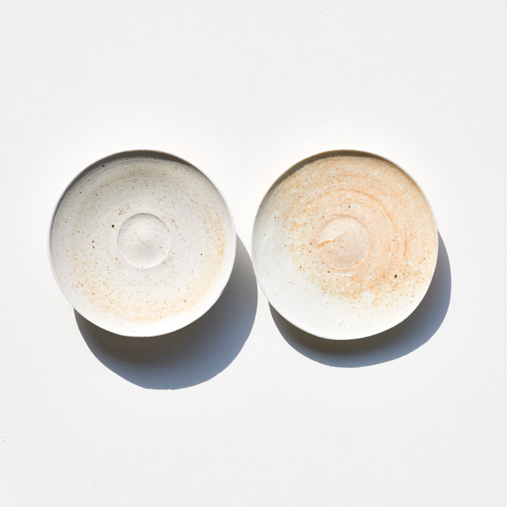 85 白瓷焼締小皿