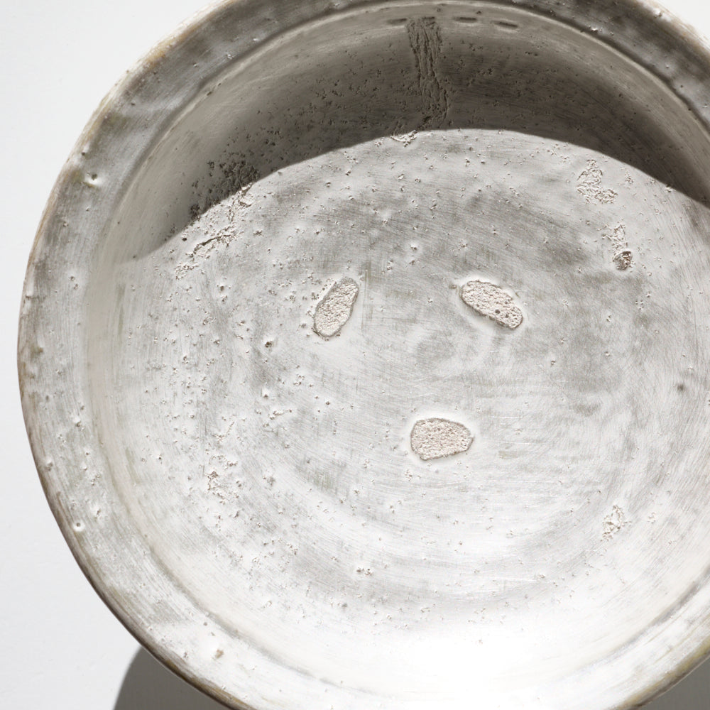 48 銀磁6寸6角高台リム皿