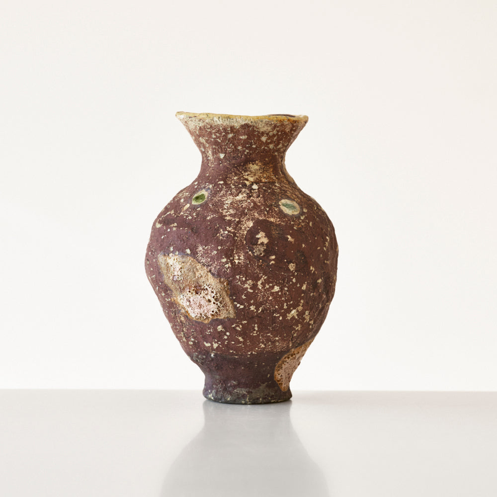 80 土化粧花入(赤)