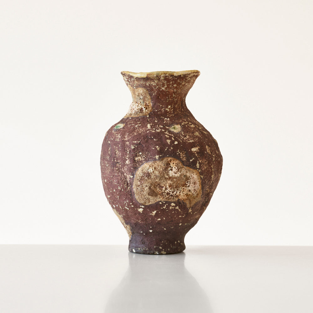 80 土化粧花入(赤)