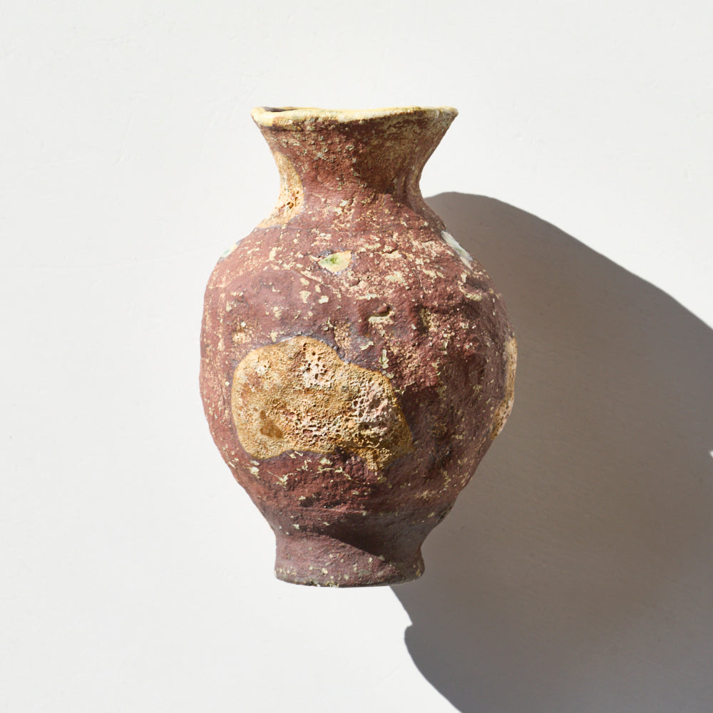 80 土化粧花入(赤)