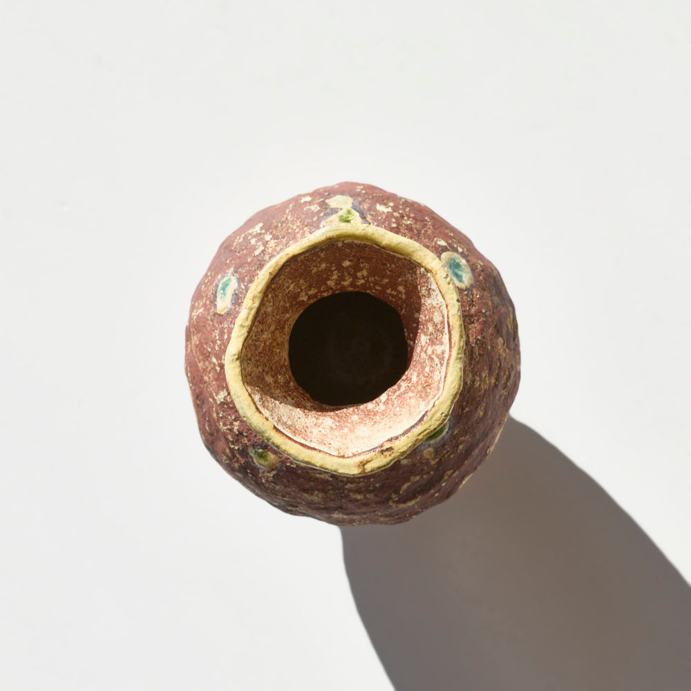 80 土化粧花入(赤)