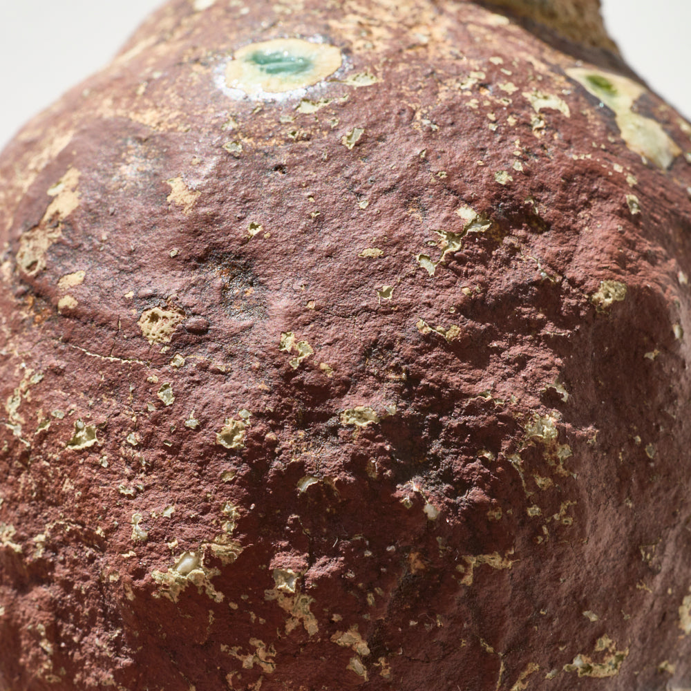 80 土化粧花入(赤)