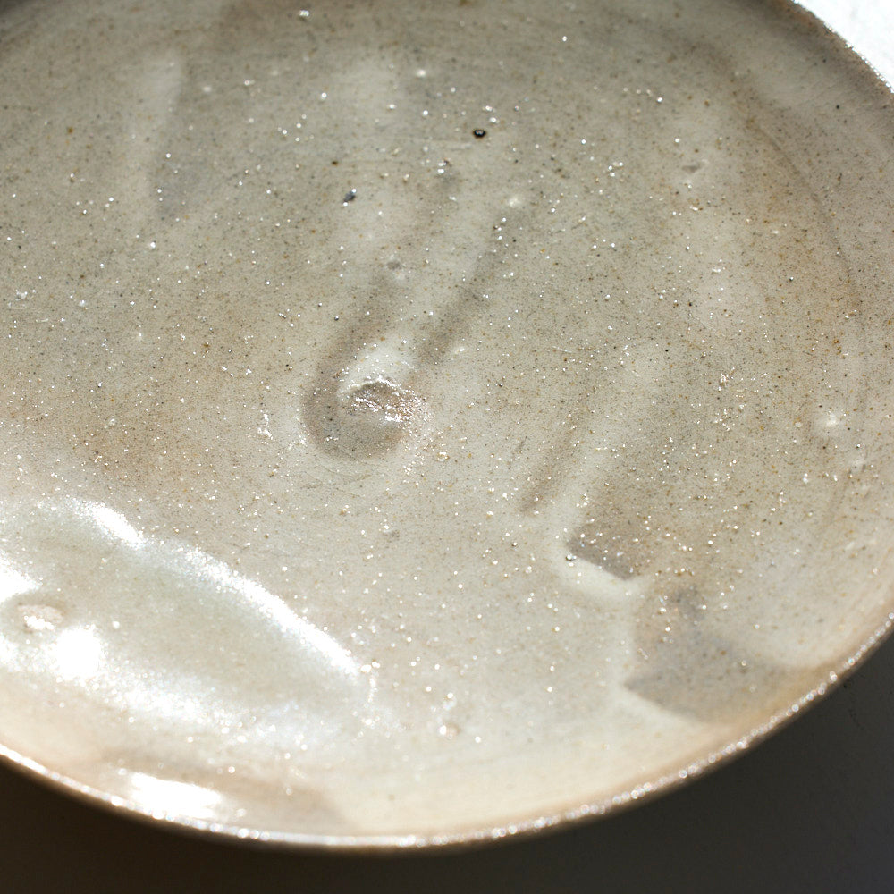 10 無地刷毛目五寸皿