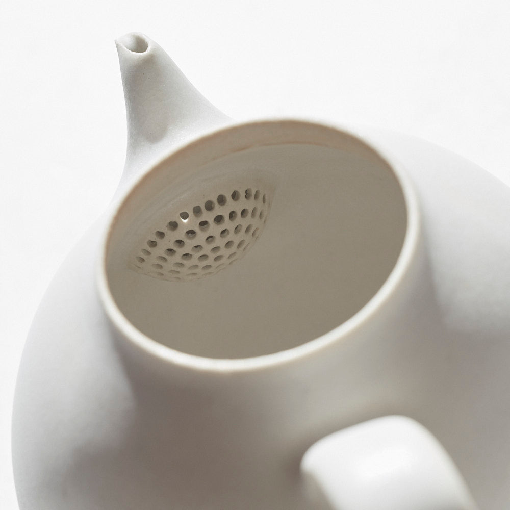 21 後手急須 白マット