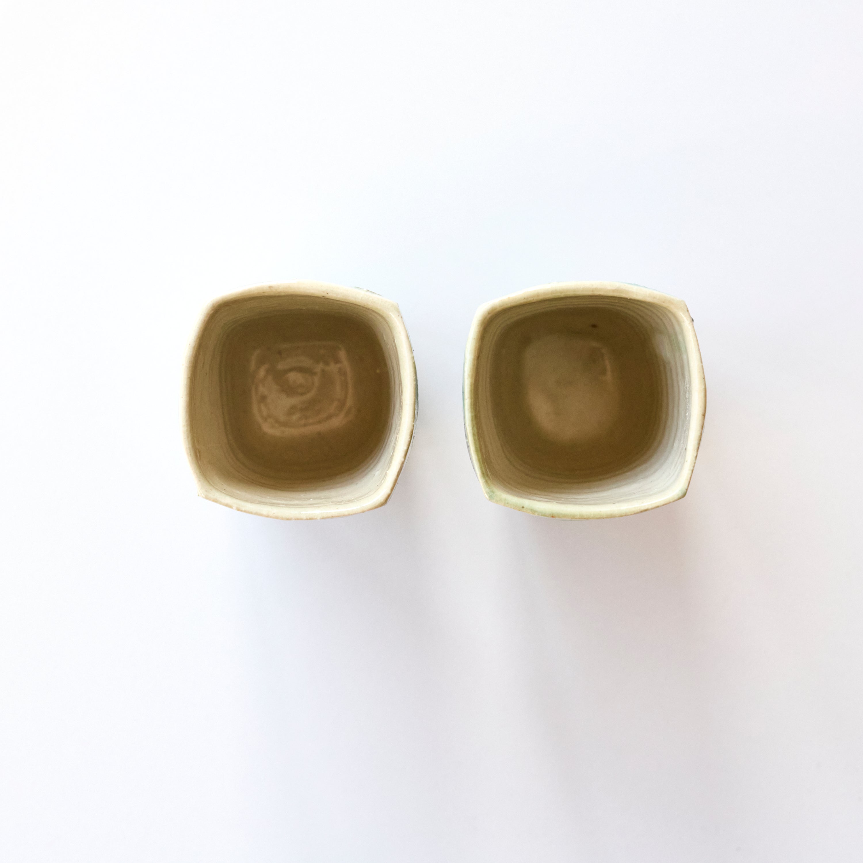 Oribe Glazed Octagonal Plate, 8 Sun