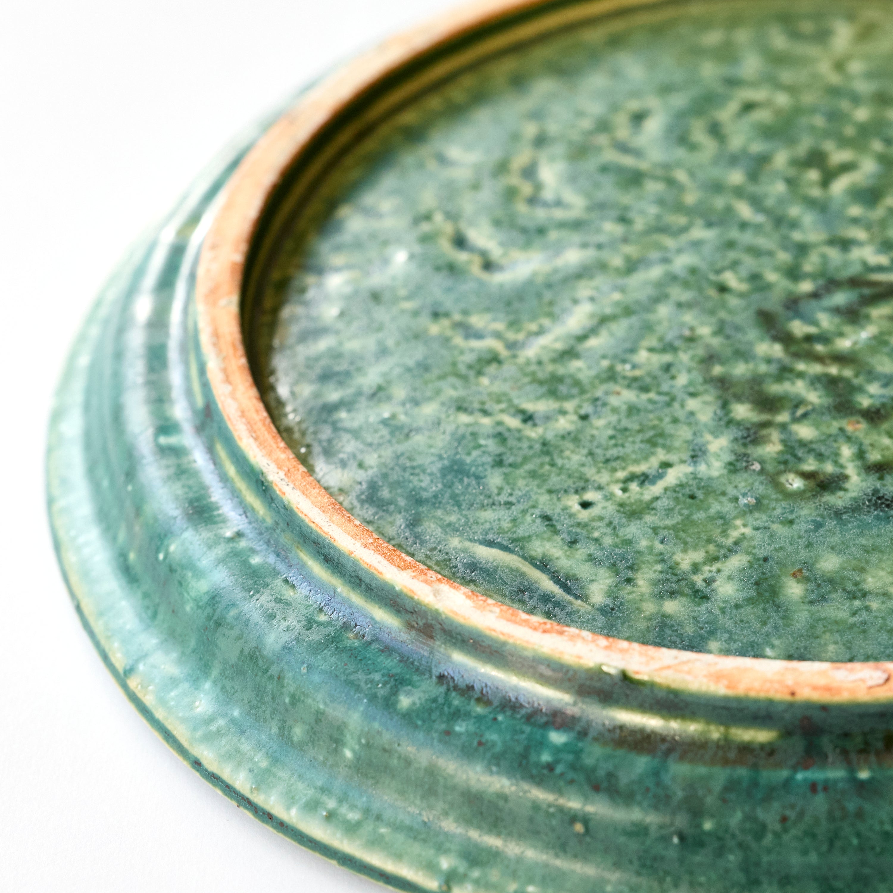 Oribe Glaze Cup and Saucer