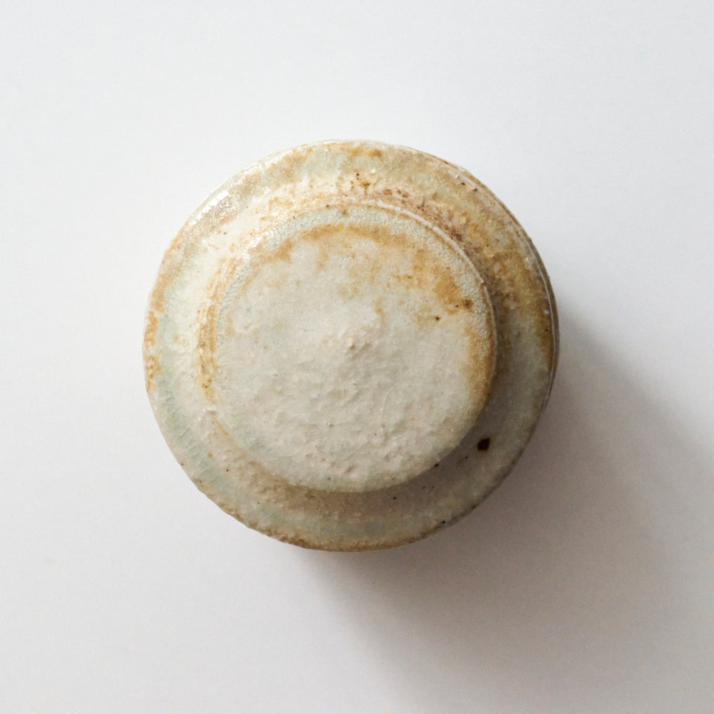 116 ミモザ灰釉砂糖壺