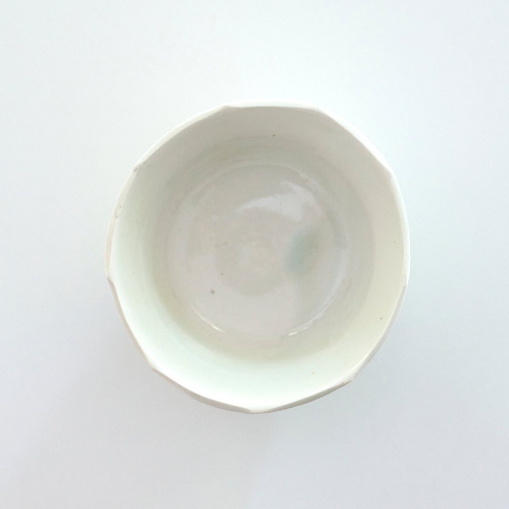 39 白瓷面取台皿（角）