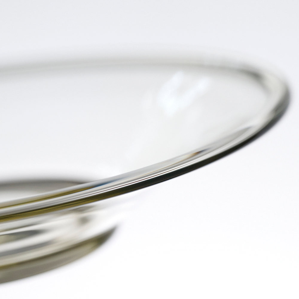 36 Rimmed Folded Ring Saucer Smoke