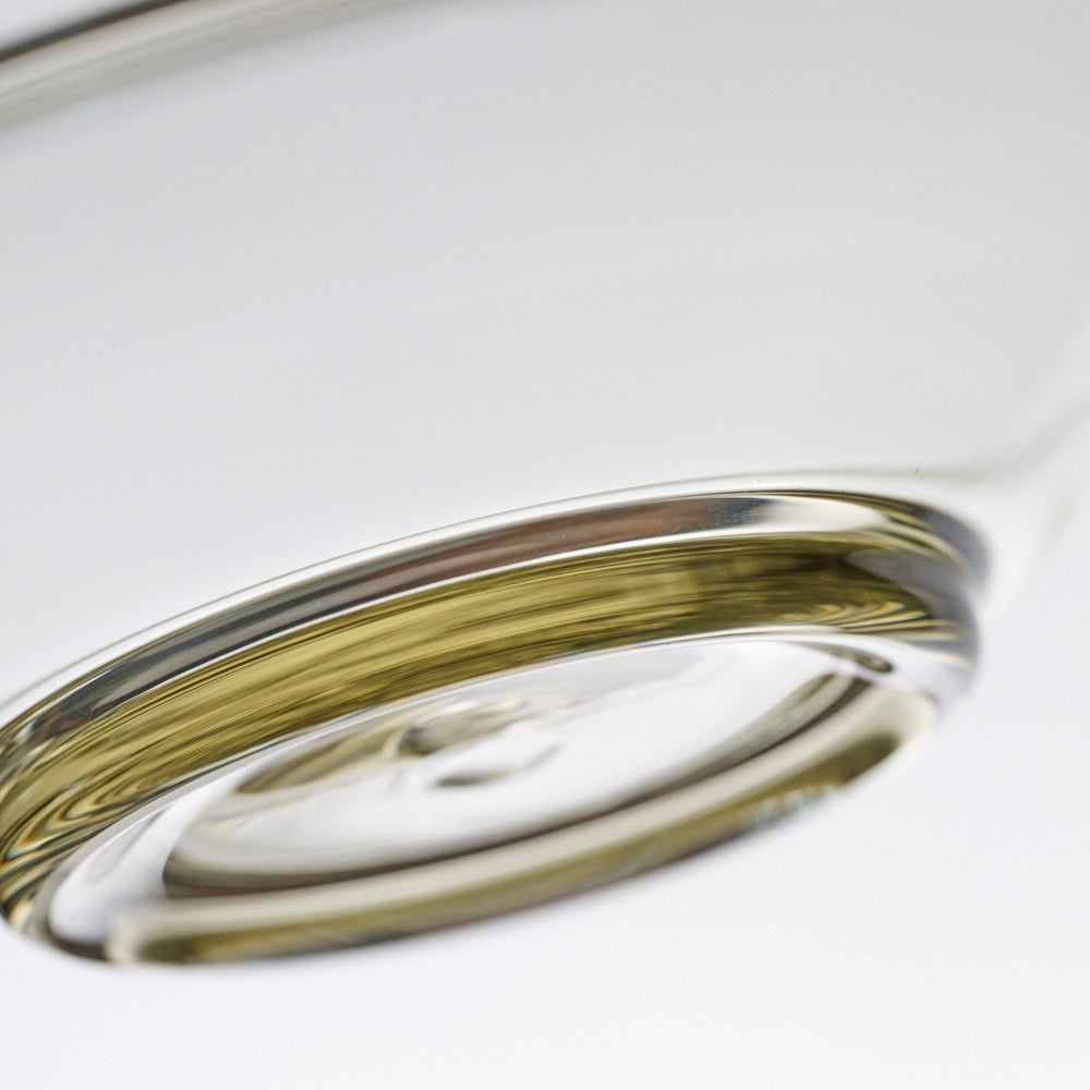 36 Rimmed Folded Ring Saucer Smoke