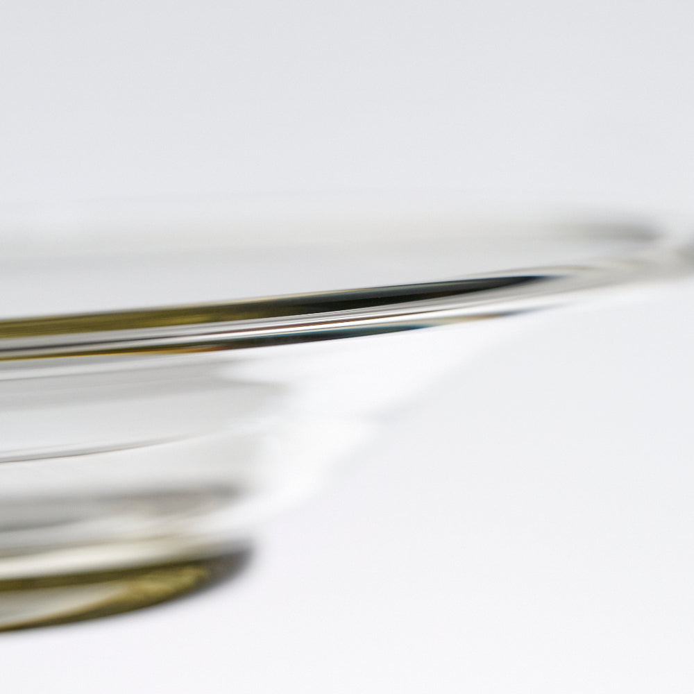 36 Rimmed Folded Ring Saucer Smoke