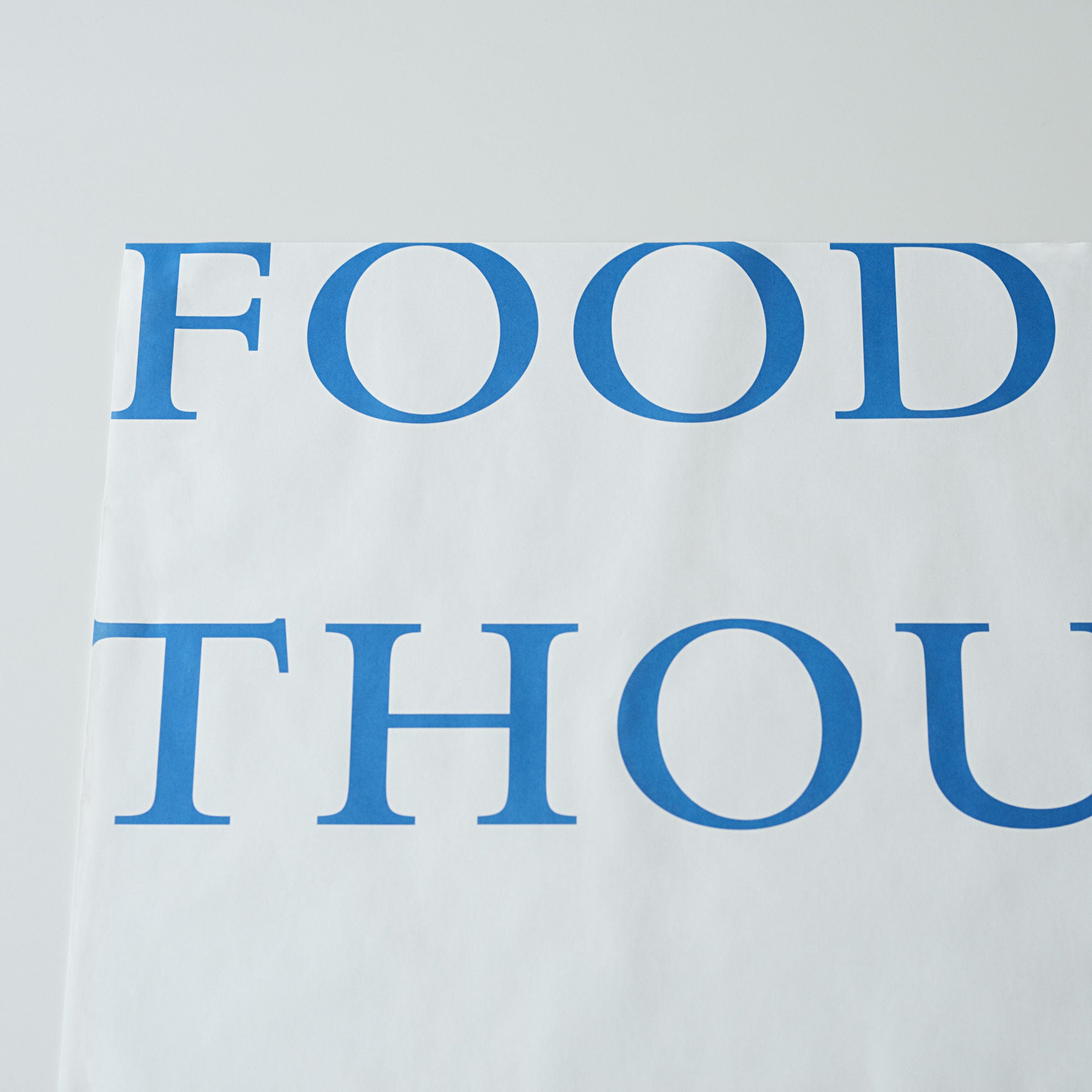 Gift wrapping FOOD FOR THOUGHT logo pattern