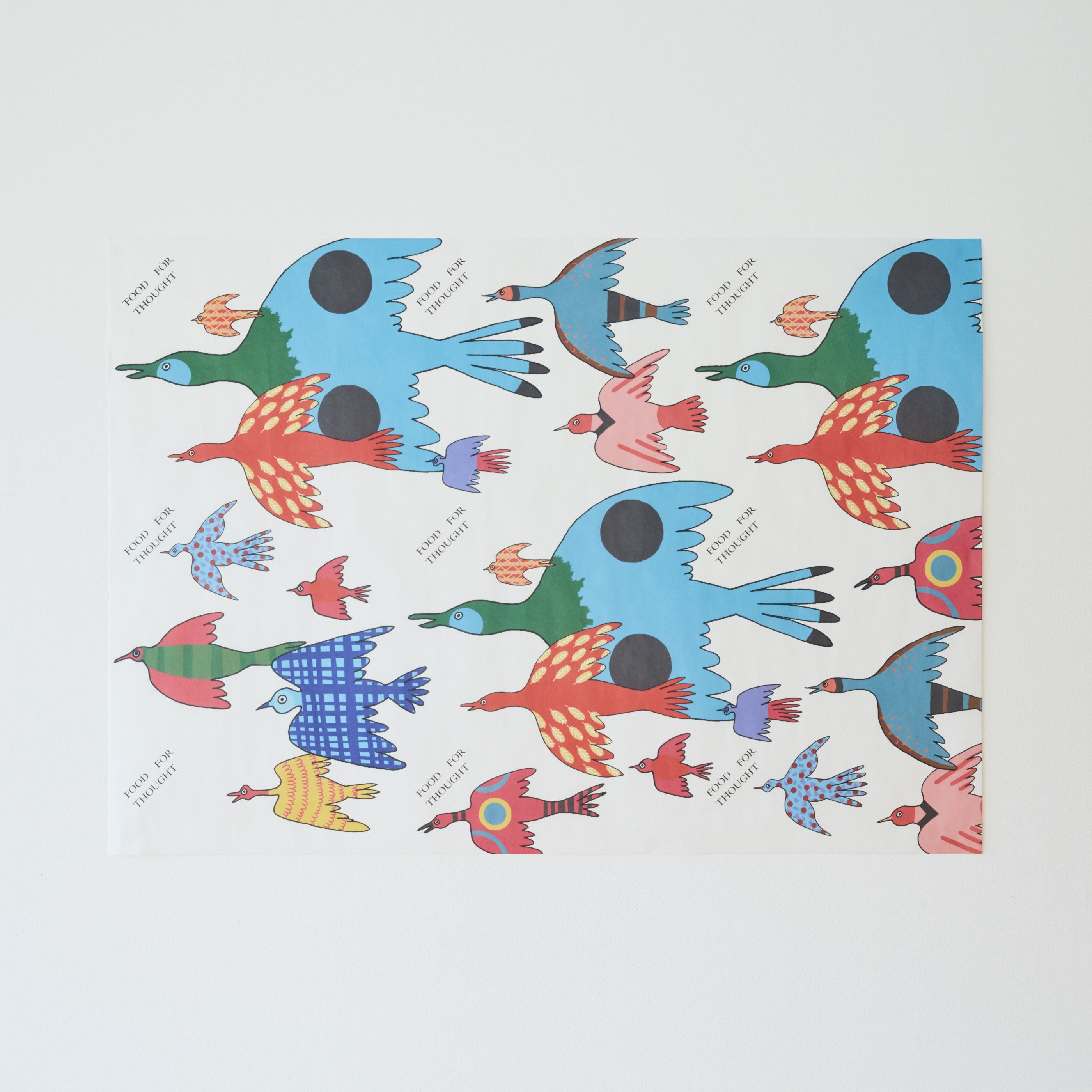 gift wrapping bird pattern